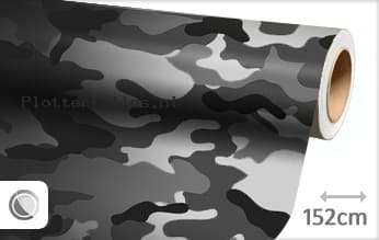 Camouflage zwart wit plotterfolie